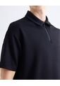 Polo Relaxed Tejida  Para Hombre Negro Seven Seven de Seven Seven