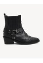 Botines Western Con Hebilla  Para Mujer Negro Seven Seven de Seven Seven