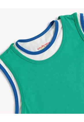 Tank Top Layering En Jersey Para Hombre Verde Seven Seven