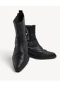 Botines Western Con Hebilla  Para Mujer Negro Seven Seven de Seven Seven