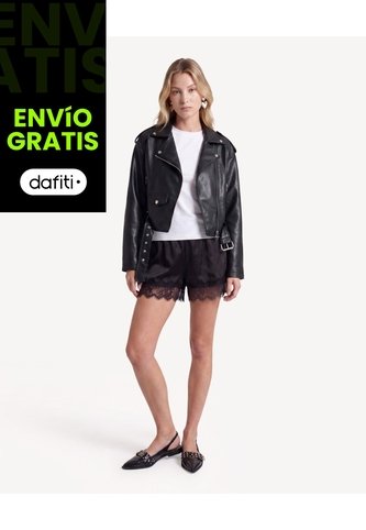 Camiseta Básica Tejido  Para Mujer Crudo Seven Seven Seven Seven
