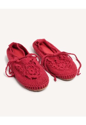 Baletas Crochet Con Amarre Para Mujer Rojo Seven Seven