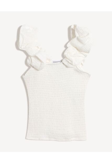 Blusa Para Mujer Manga Corta Color Crudo Marca Seven Seven #28124105