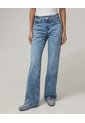 Jean Flare Tiro Medio Rígido  Para Mujer Azul Seven Seven de Seven Seven