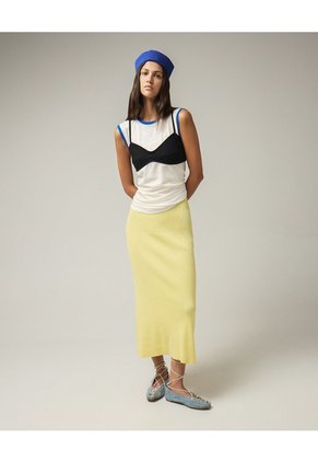 Top Escote En V Tiras Ajustables Para Mujer Negro Seven Seven
