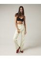 Top Escote En V Tiras Ajustables  Para Mujer Negro Seven Seven de Seven Seven