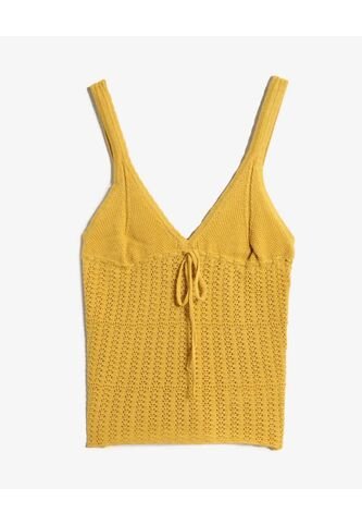 Camiseta Para Mujer Manga Sisa Cuello V Color Amarillo Marca Seven Seven #28096425 Seven Seven