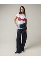 Top Escote En V Tiras Ajustables  Para Mujer Rojo Seven Seven de Seven Seven
