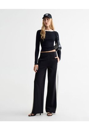 Camiseta Para Mujer Manga Larga Cuello Redondo Color Negro Marca Seven Seven #28096262