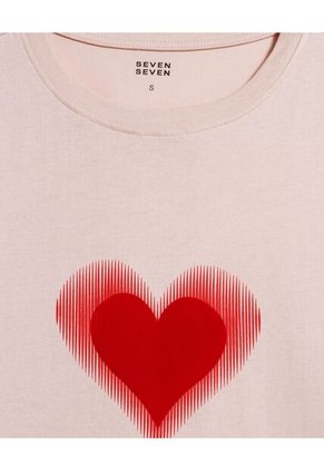 Camiseta Para Mujer Manga Corta Color Rosa Marca Seven Seven #28096080