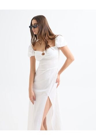 Vestio Maxi Con Cut Out  Para Mujer Crudo Seven Seven Seven Seven