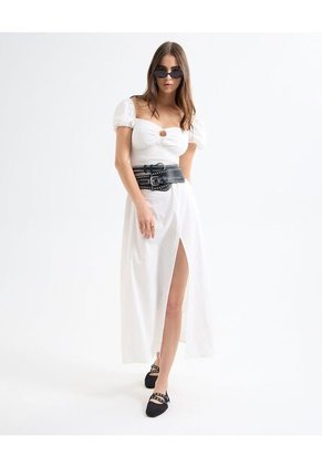 Vestio Maxi Con Cut Out  Para Mujer Crudo Seven Seven