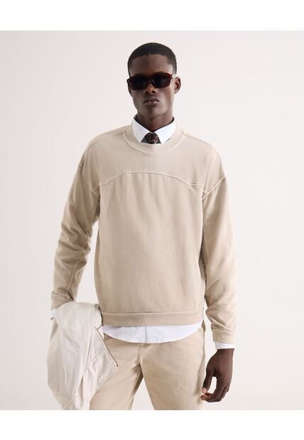 Buzo Para Hombre Cuello Redondo Color Beige Marca Seven Seven #45060694