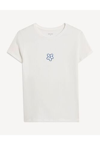 Camiseta Para Mujer Manga Corta Cuello Redondo Color Crudo Marca Seven Seven #28096547 Seven Seven