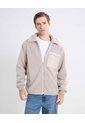 Chaqueta Tejida Con Borrego  Para Hombre Beige Seven Seven de Seven Seven