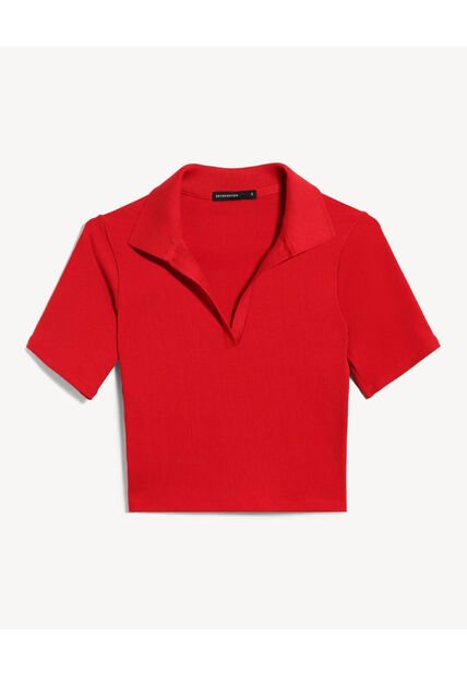 Camiseta Para Mujer Manga Corta Moda Color Rojo Marca Seven Seven #28096380