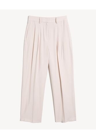 Pantalón Wide Leg Sastrero  Para Mujer Beige Seven Seven Seven Seven