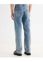 Jeans Straight Tono Medio Con Desgastes  Para Hombre Gris Seven Seven de Seven Seven