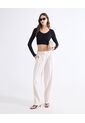 Pantalón Wide Leg Sastrero  Para Mujer Beige Seven Seven de Seven Seven