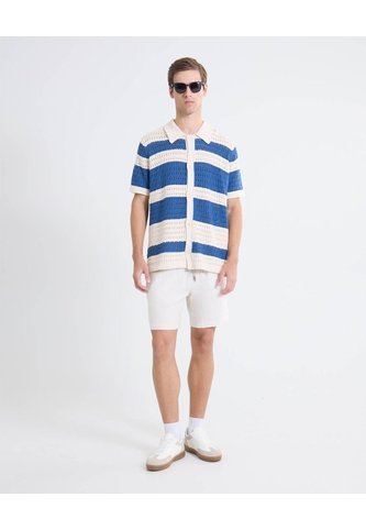 Bermuda Rústica De Cordón Ajustable  Para Hombre Beige Seven Seven Seven Seven