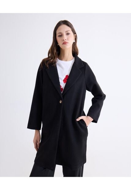 Chaqueta Para Mujer Abrigo Color Negro Marca Seven Seven #28080988