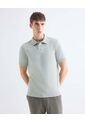 Polo Regular Con Botonadura  Para Hombre Verde Seven Seven de Seven Seven