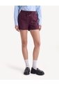Short Fluido De Ajuste Confortable  Para Mujer Vino Seven Seven de Seven Seven