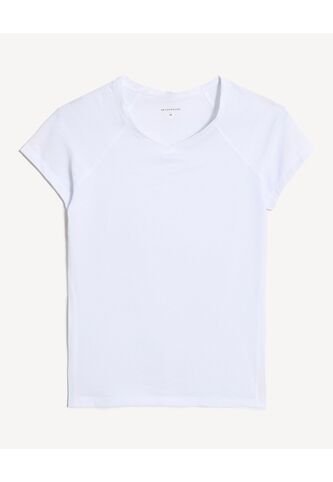Camiseta Deportiva Cuello V  Para Mujer Marfil Seven Seven Seven Seven