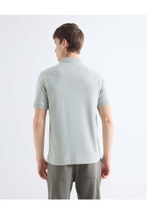 Polo Regular Con Botonadura  Para Hombre Verde Seven Seven