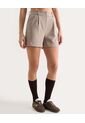 Short De Vestir Con Pinzas  Para Mujer Beige Seven Seven de Seven Seven