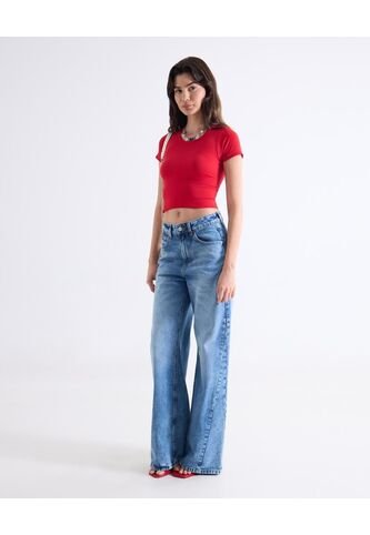 Camiseta Para Mujer Manga Corta Cuello Redondo Color Rojo Marca Seven Seven #28096407 Seven Seven