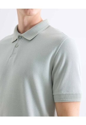 Polo Regular Con Botonadura  Para Hombre Verde Seven Seven