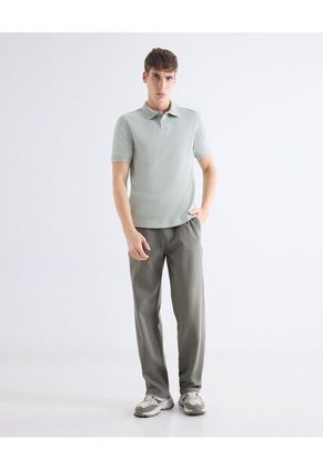 Polo Regular Con Botonadura  Para Hombre Verde Seven Seven