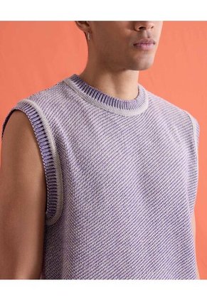 Chaleco En Tricot  Para Hombre Lila Seven Seven