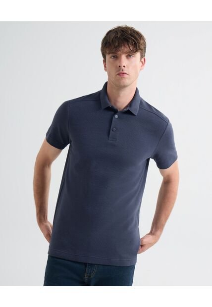 Polo Para Hombre Cuello Tejido  Color Azul Oscuro Marca Seven Seven #45110853