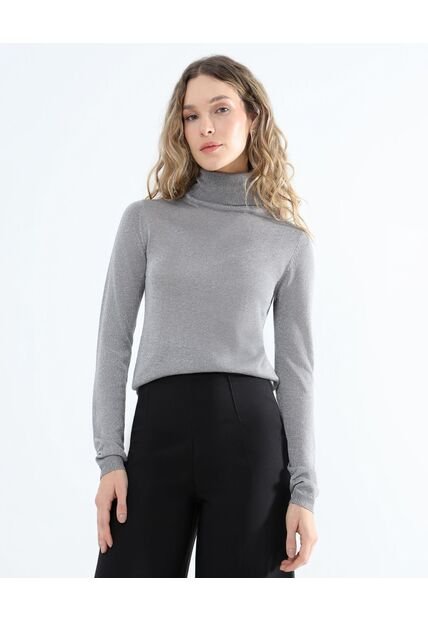 Camiseta Para Mujer Manga Larga Color Gris  Marca Seven Seven #28095817