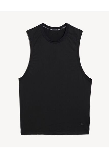Camiseta Deportiva Sin Mangas  Para Hombre Negro Seven Seven