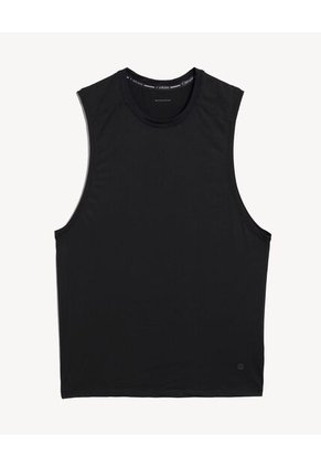 Camiseta Deportiva Sin Mangas Para Hombre Negro Seven Seven