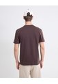 Camiseta Acento Visual Frontal  Para Hombre Café Seven Seven de Seven Seven