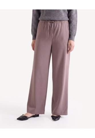 Pantalón Amplio Con Ajuste En Cintura  Para Mujer Café Seven Seven Seven Seven