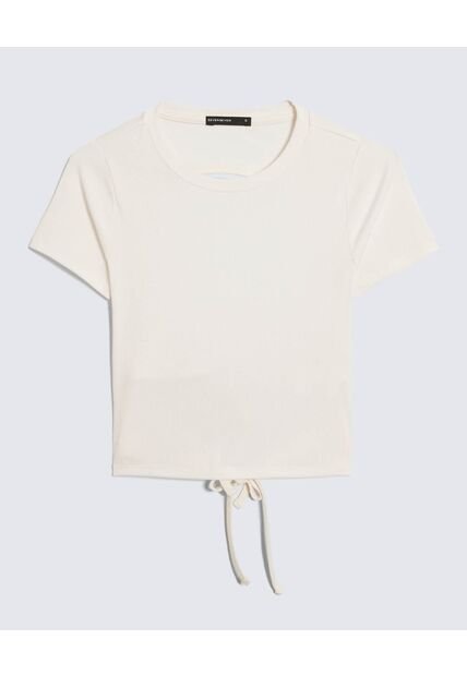 Camiseta Para Mujer Manga Corta Cuello Redondo Color Crudo Marca Seven Seven #28096304