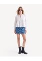 Blusa Bordada De Cuello Neru  Para Mujer Blanco Seven Seven de Seven Seven