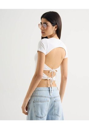 Camiseta Para Mujer Manga Corta Cuello Redondo Color Crudo Marca Seven Seven #28096304