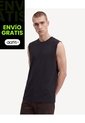 Camiseta Estampada Sin Mangas  Para Hombre Negro Seven Seven de Seven Seven