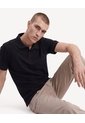 Polo Regular Sport  Para Hombre Negro Seven Seven de Seven Seven