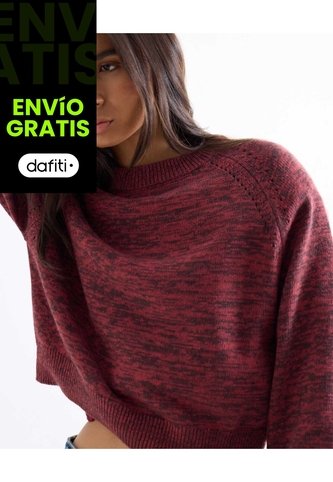 Buzo Tejido En Tricot  Para Mujer Vino Seven Seven Seven Seven