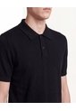 Polo Tejido En Tricot  Para Hombre Negro Seven Seven de Seven Seven