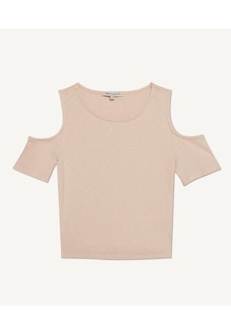 Camiseta Para Mujer Manga Corta Color Cafe  Marca Seven Seven #28095675 Seven Seven