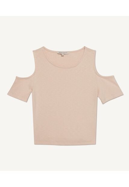 Camiseta Para Mujer Manga Corta Color Cafe  Marca Seven Seven #28095675