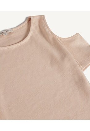 Camiseta Para Mujer Manga Corta Color Cafe  Marca Seven Seven #28095675